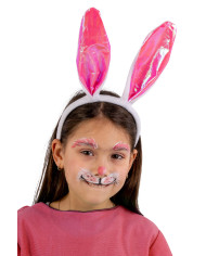 Pink rabbit headband on card