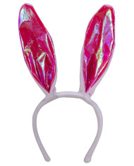 Pink rabbit headband on card