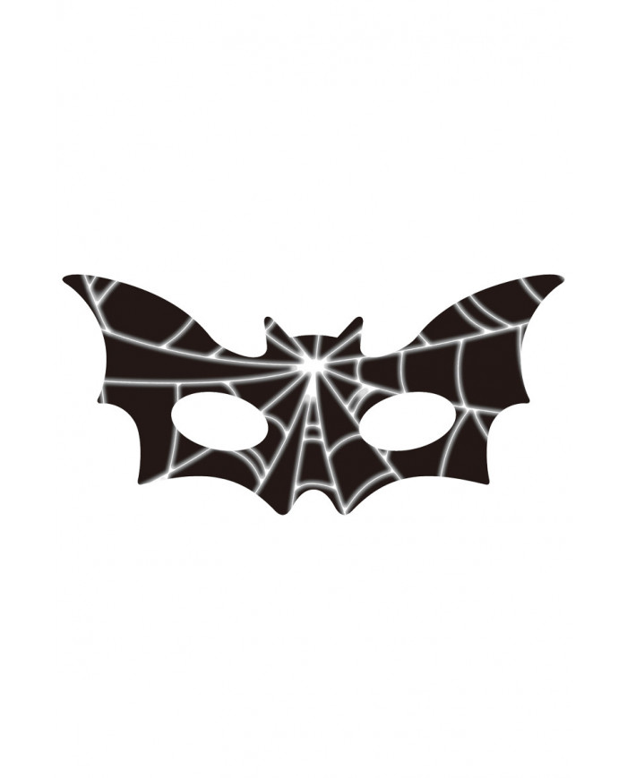 Pack of 6 paper chinless masks in the shape of a bat for a nice