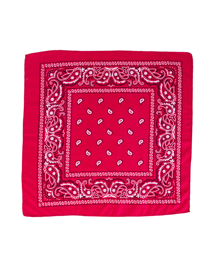 Bandana aus Stoff, ca. 55 x 55 cm, rosa fluoreszierend, in Beutel mit Aufhänger Bandana aus Stoff, ca. 55 x 55 cm, rosa fluoreszierend, in Beutel mit Aufhänger