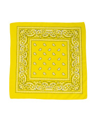 Bandana giallo fluo in tessuto cm. 55x55 ca. in busta con cavallotto Bandana giallo fluo in tessuto cm. 55x55 ca. in busta con cavallotto