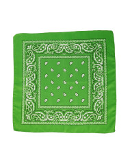 Bandana verde fluo in tessuto cm. 55x55 ca. in busta con cavallotto Bandana verde fluo in tessuto cm. 55x55 ca. in busta con cavallotto