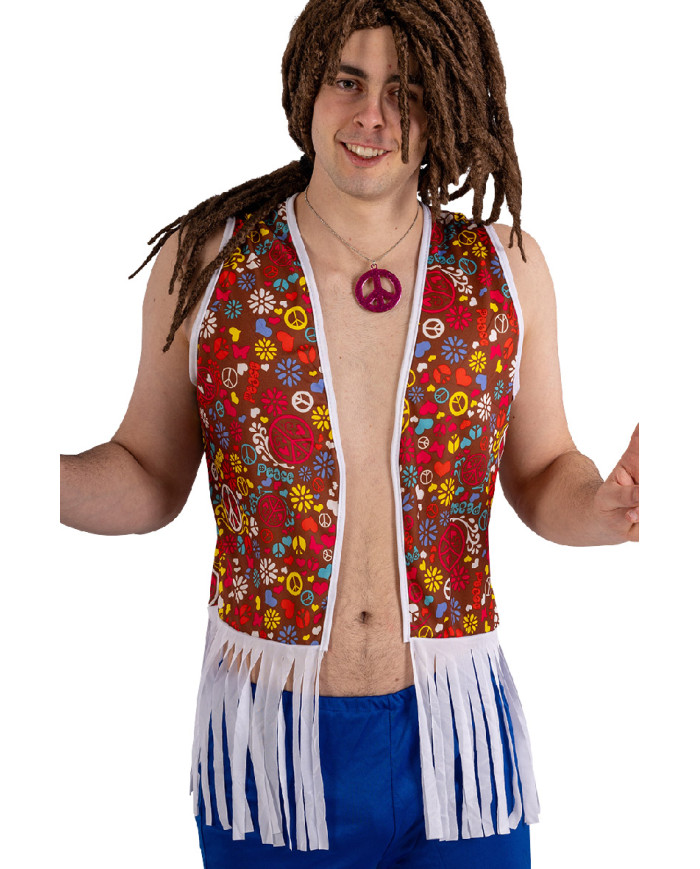 Gilet hippie, dans un sachet avec crochet