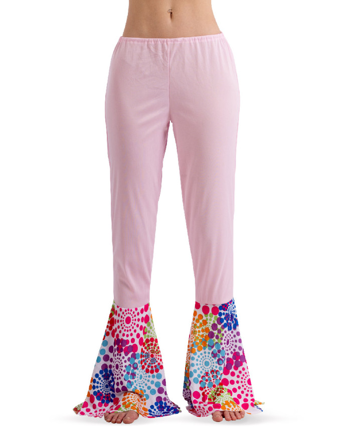 Pantaloni hippie rosa in busta con gancio