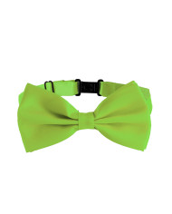 Papillon verde fluo in tessuto in busta con cavallotto