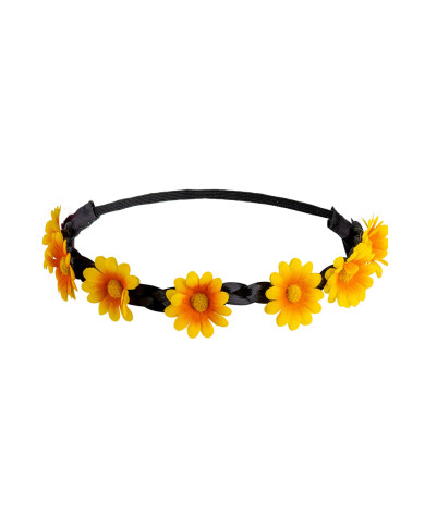 Flower crown with plaits in assorted colors with header Flower crown with plaits in assorted colors with header
