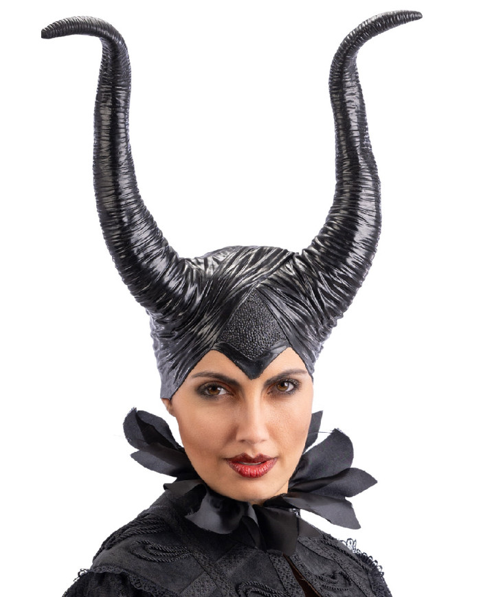 Copricapo strega malefica in fingomma con cartellino/etichetta