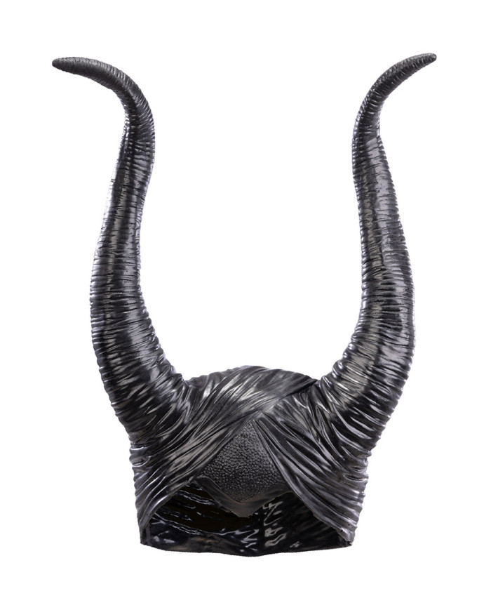 Maleficent witch headpiece in rubber with label