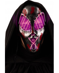 Plastic ghost mask with lighting decorations, a disguise to