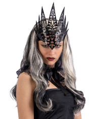 Maleficent witch hat in shiny plastic in pbh