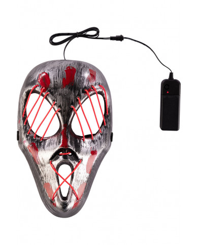 Plastic ghost mask with lighting decorations, a disguise to