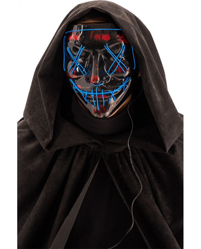 Plastic horror mask with lighting decorations, a disguise to Plastic horror mask with lighting decorations, a disguise to