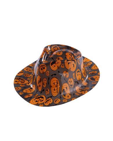 Sombrero de gángster Halloween de plástico modelos surtidos con etiqueta colgante/etiqueta adhesiva