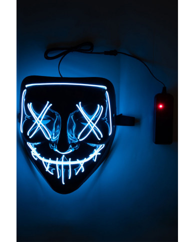 Plastic horror mask with lighting decorations, a disguise to