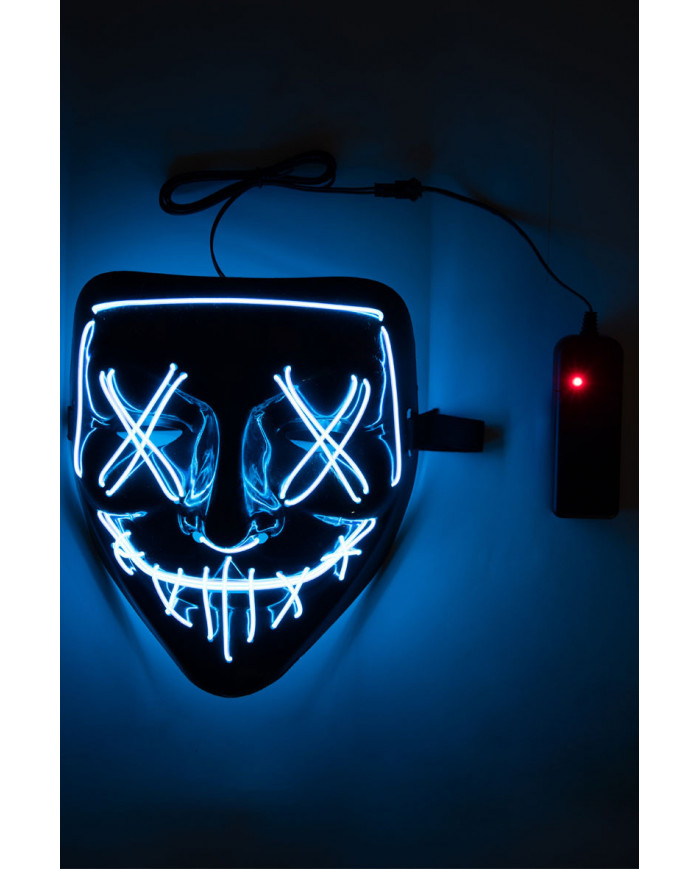Plastic horror mask with lighting decorations, a disguise to Plastic horror mask with lighting decorations, a disguise to