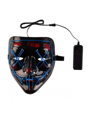 Plastic horror mask with lighting decorations, a disguise to