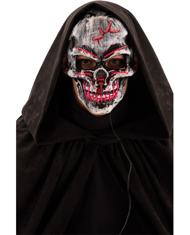 Plastic skull mask with lighting decorations, a disguise to