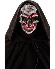 Plastic skull mask with lighting decorations, a disguise to