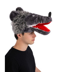 Chapeau loup en tissu, avec étiquette volante / étiquette