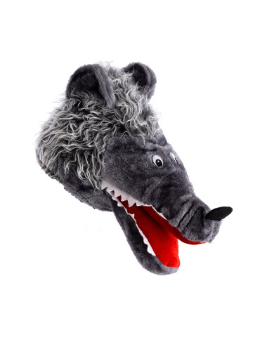 Chapeau loup en tissu, avec étiquette volante / étiquette