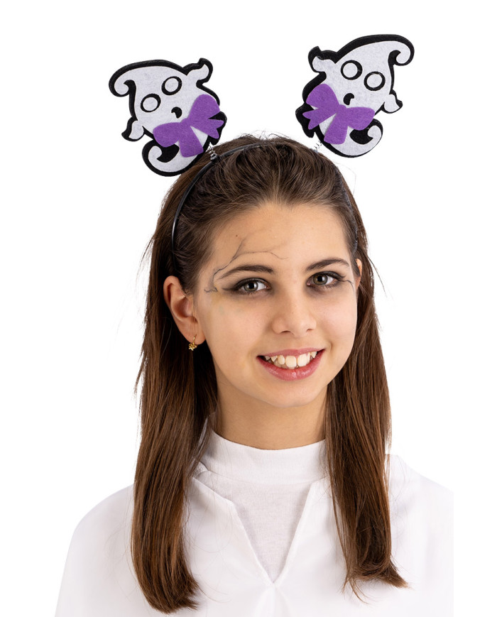 Felt ghost headband with header