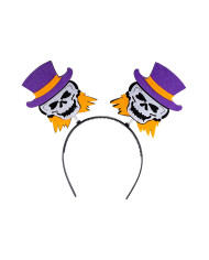 Haarreif Totenkopf aus Filz mit Aufhänger