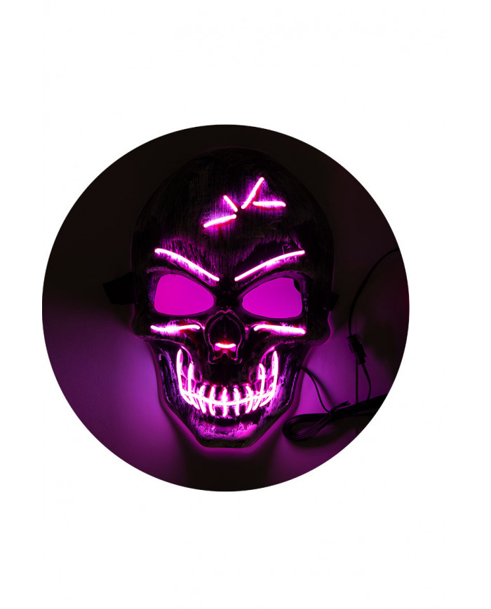 Plastic skull mask with lighting decorations, a disguise to