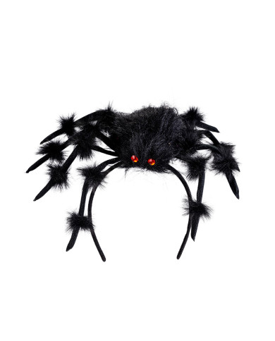 Headband with hairy spider with label