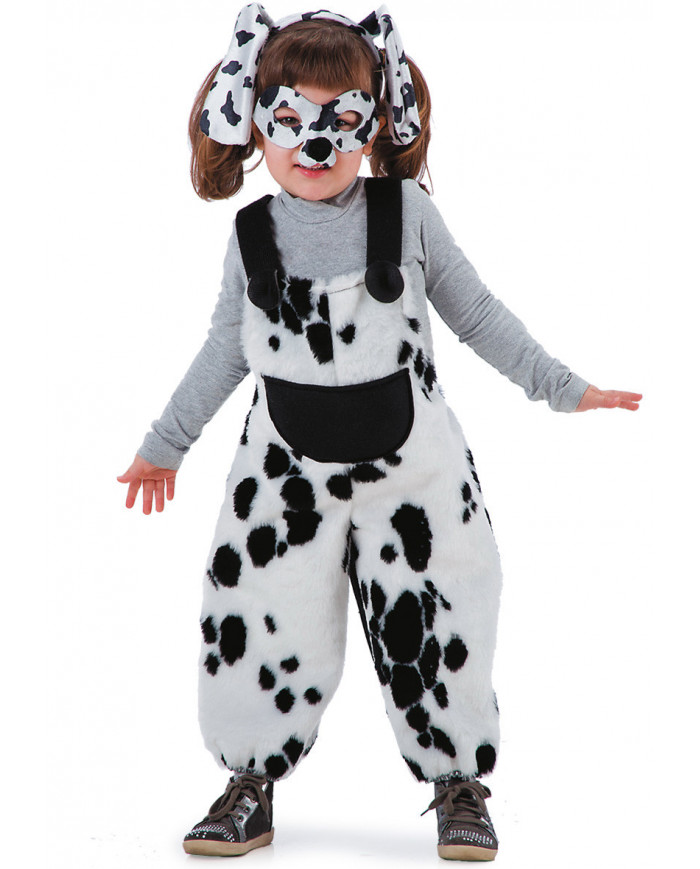 Plush overall for kid with adjustable suspenders, mask and