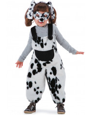 Plush overall for kid with adjustable suspenders, mask and
