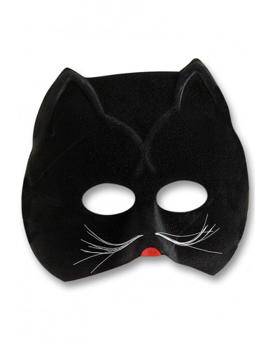Black flocked chinless cat mask with whiskers. You could be a Black flocked chinless cat mask with whiskers. You could be a