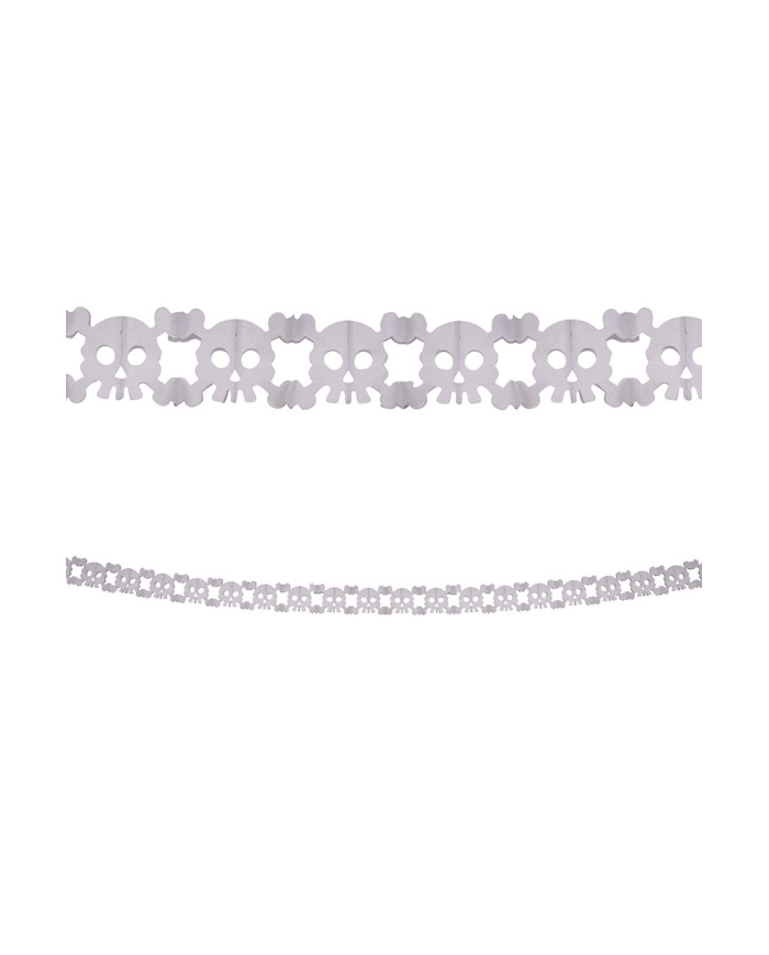 Skulls paper garland cm.300 x 22  in polybag on card