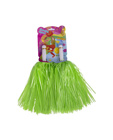 2 pom pon verde fluo su cartoncino 2 pom pon verde fluo su cartoncino