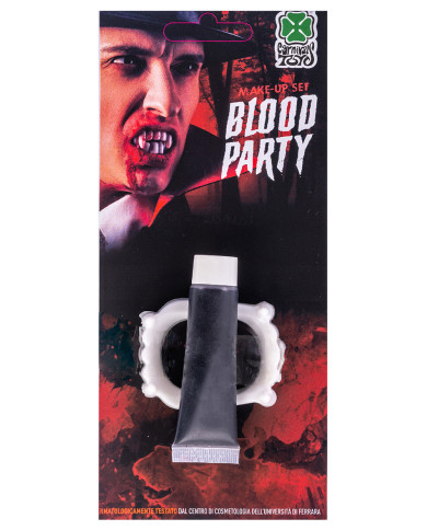 Sangue finto in tubetto con dentiera vampiro ml.14 ca. in blister