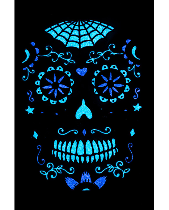 Carpeta tatuajes G.I.D. rostro calavera mexicana hombre en bolsa sobre cartoncillo Carpeta tatuajes G.I.D. rostro calavera mexicana hombre en bolsa sobre cartoncillo