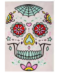 Carpeta tatuajes G.I.D. rostro calavera mexicana hombre en bolsa sobre cartoncillo Carpeta tatuajes G.I.D. rostro calavera mexicana hombre en bolsa sobre cartoncillo