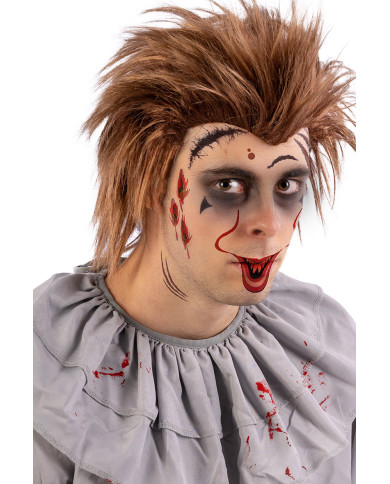 Cartella tatuaggi ferite e clown in busta su cartoncino