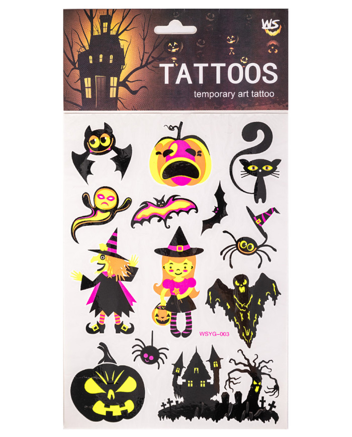 Carpeta tatuajes Halloween en bolsa sobre cartoncillo Carpeta tatuajes Halloween en bolsa sobre cartoncillo