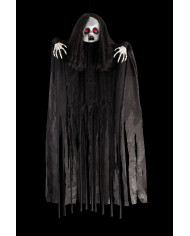 Hanging horror doll h.cm.120 with lights and sound (batteries included) with label