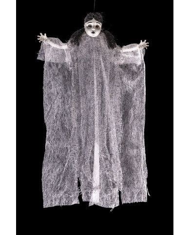 Muñeca de terror para colgar de 60 cm de alto aprox. con etiqueta colgante/etiqueta adhesiva Muñeca de terror para colgar de 60 cm de alto aprox. con etiqueta colgante/etiqueta adhesiva