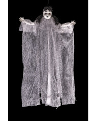Muñeca de terror para colgar de 60 cm de alto aprox. con etiqueta colgante/etiqueta adhesiva