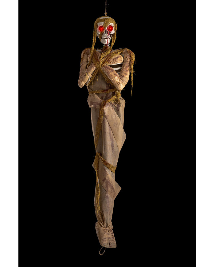 Hanging mummy skeleton h.cm.145 with lights (batteries included) with label