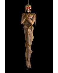 Hanging mummy skeleton h.cm.145 with lights (batteries included) with label