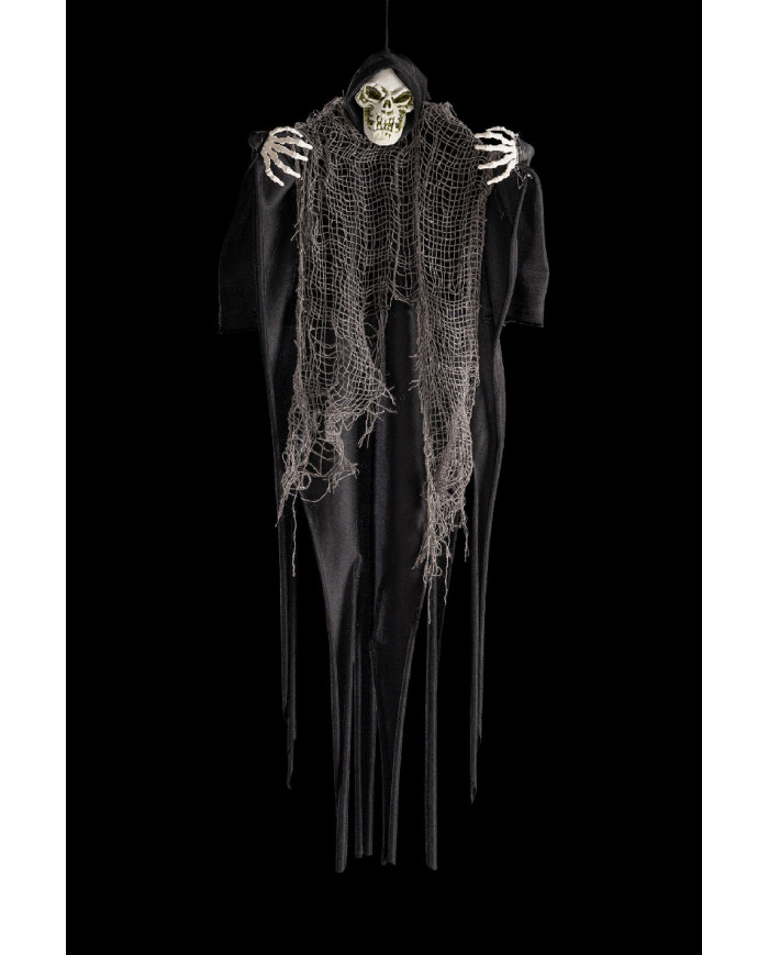 Hanging skeleton black dressed h.cm.70 with label