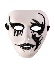 Maschera vampira in plastica con decorazioni in silicone in busta con