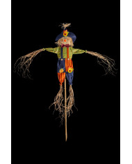 Épouvantail pour le jardin, h. 180 cm env., modèles assortis, avec étiquette volante / étiquette