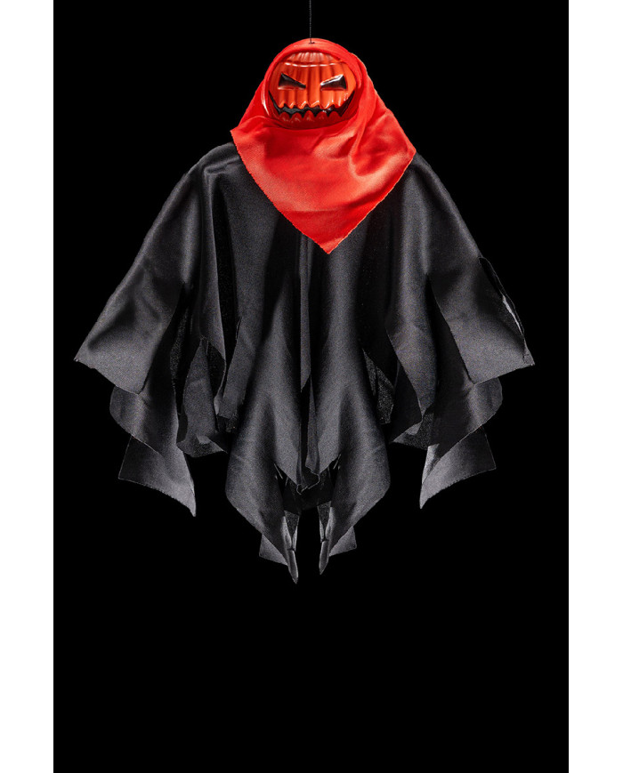 Monstruo calabaza para colgar con traje negro y rojo de 40 cm de alto aprox. con etiqueta colgante/etiqueta adhesiva Monstruo calabaza para colgar con traje negro y rojo de 40 cm de alto aprox. con etiqueta colgante/etiqueta adhesiva