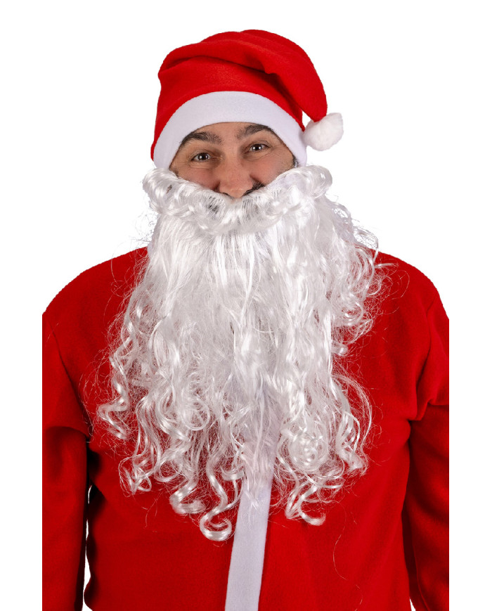 Barba babbo natale l.cm.45 ca. in busta con cavallotto Barba babbo natale l.cm.45 ca. in busta con cavallotto