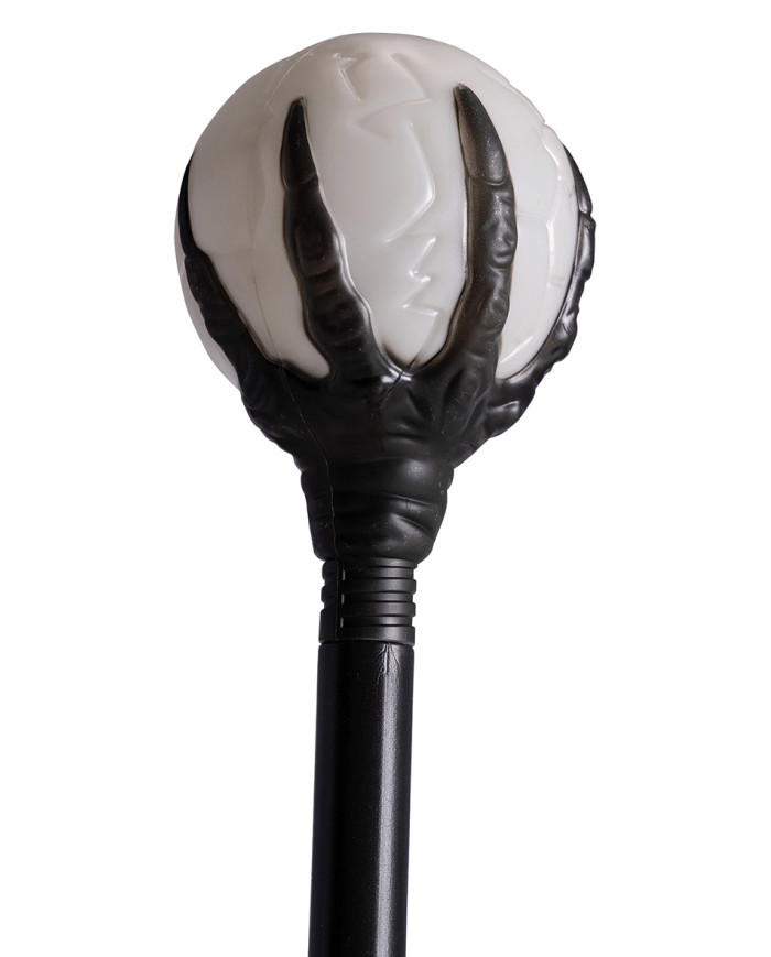 Detachable skull sceptre with crystal ball h.cm.100 in pbh