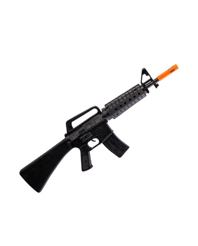 Fusil d’assaut en plastique long. 66 cm env., avec son, avec étiquette volante / étiquette Fusil d’assaut en plastique long. 66 cm env., avec son, avec étiquette volante / étiquette